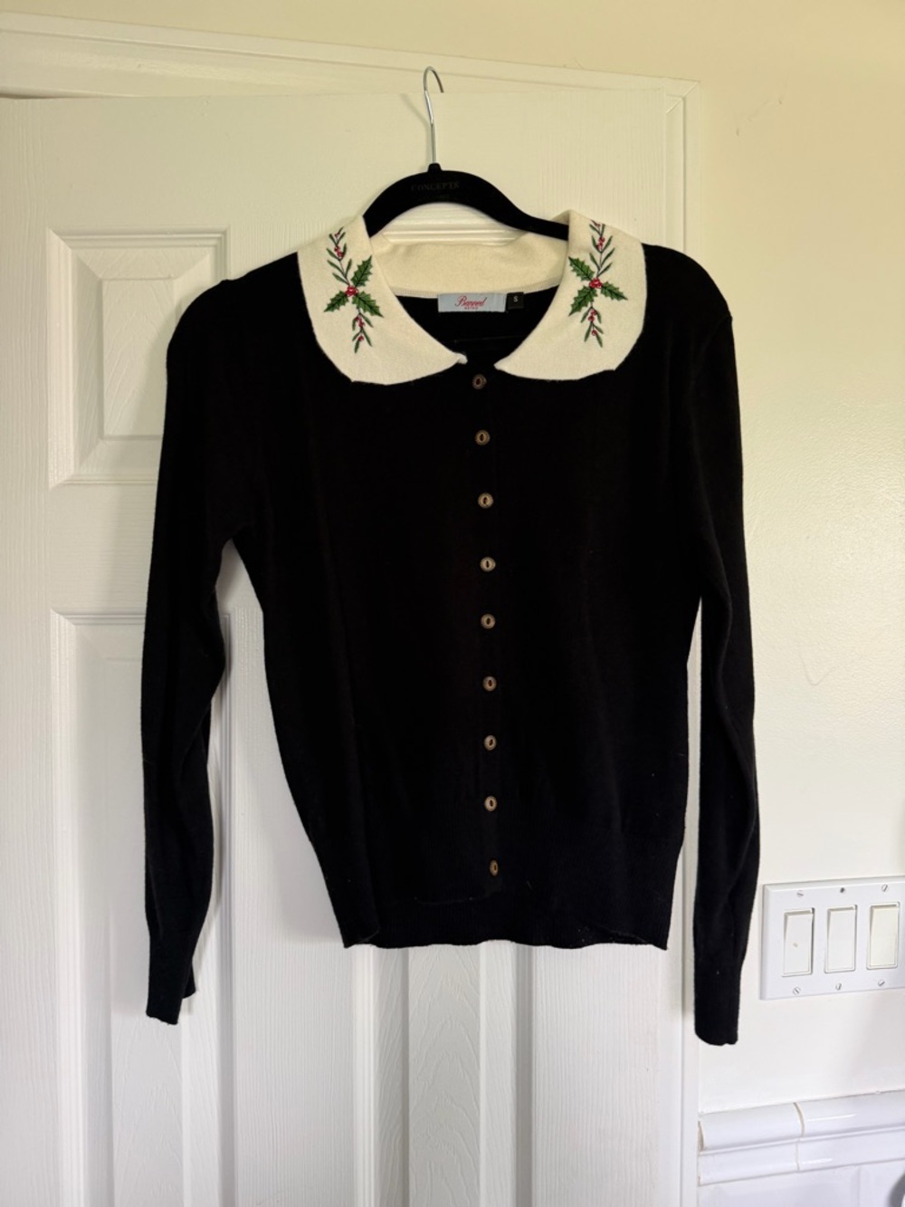 Banned Retro 40s 50s Happy Holly Black Cardigan